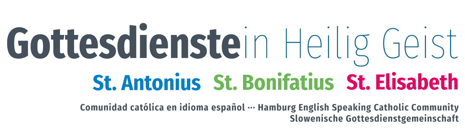 alle reguläre Gottesdienste in unserer katholischer Pfarrei Heilig Geist in Hamburg