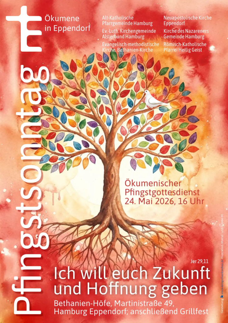 Ökumenischer Pfingsgottesdienst, Pfingstsonntag, 24. Mai 2026 – Bethanien-Höfe, Martinistraße, Hamburg Eppendorf