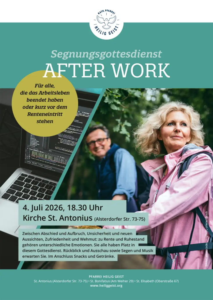 After-Work-Segnungsgottesdienst, 4. Juli 2026, St. Antonius, Hamburg